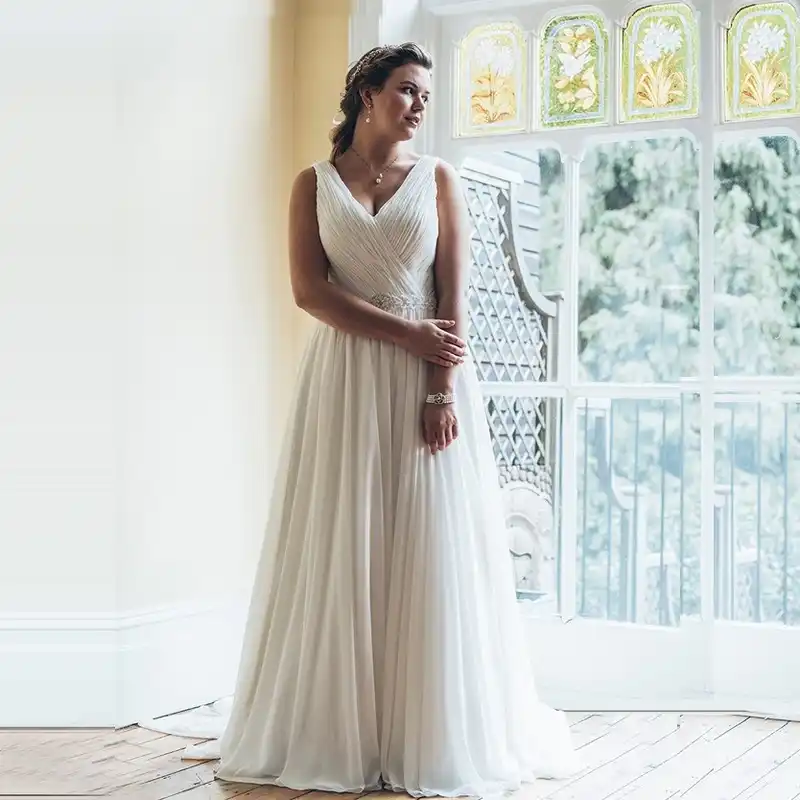 pleated dresses for weddings