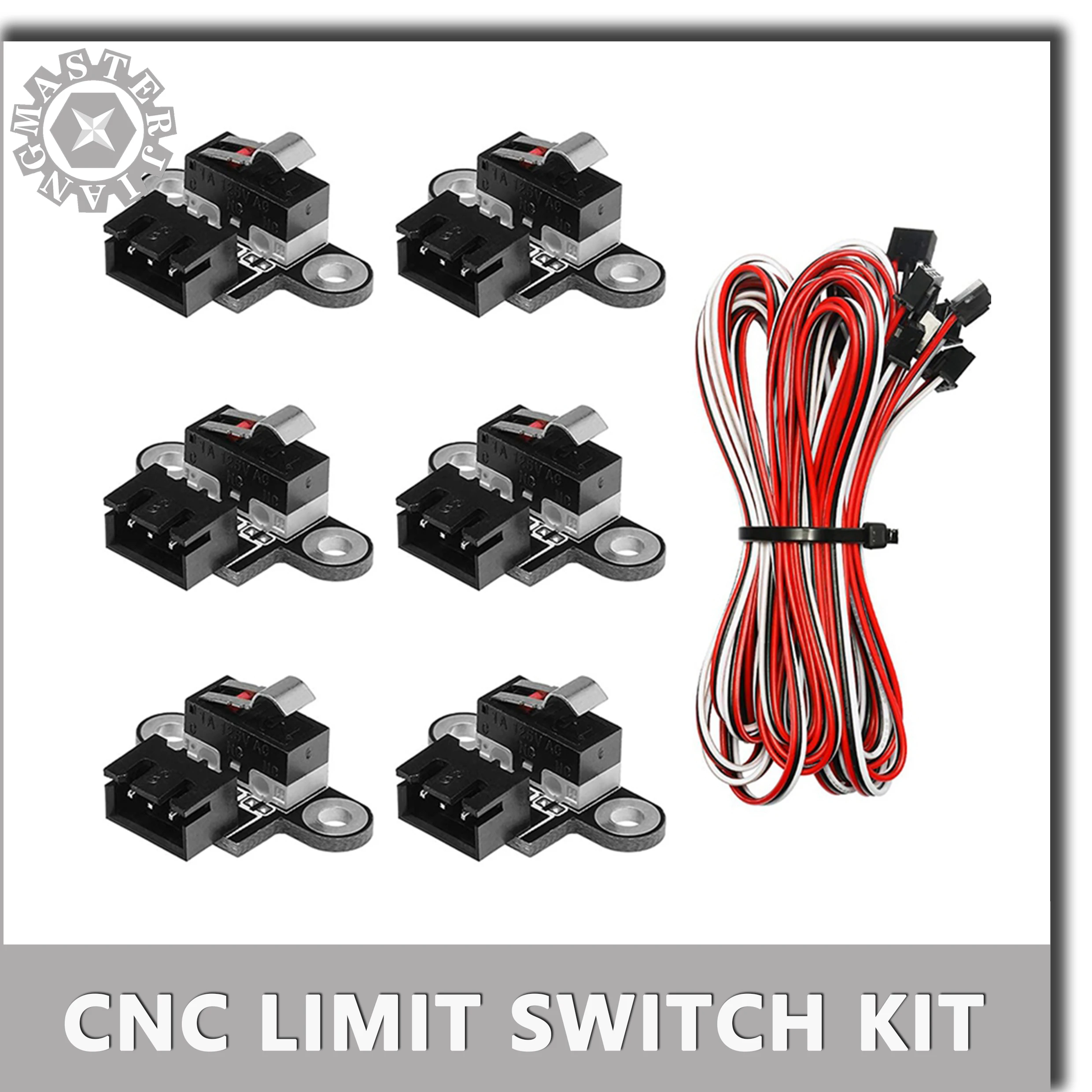 woodtech multi boring machine Mini Limit Switch Kit 6 PCS with 3-Pin Cable Vertical limit switch for CNC 3018-PRO /3018-Max Metal/3018 Plus with 3p ports PCB band saw machine