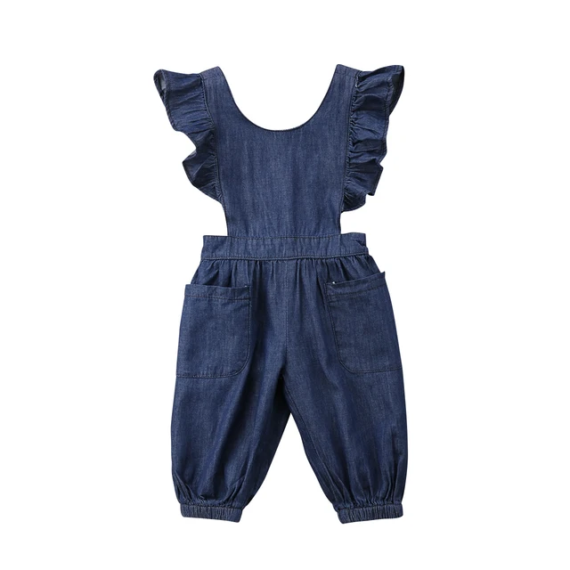 girls denim romper