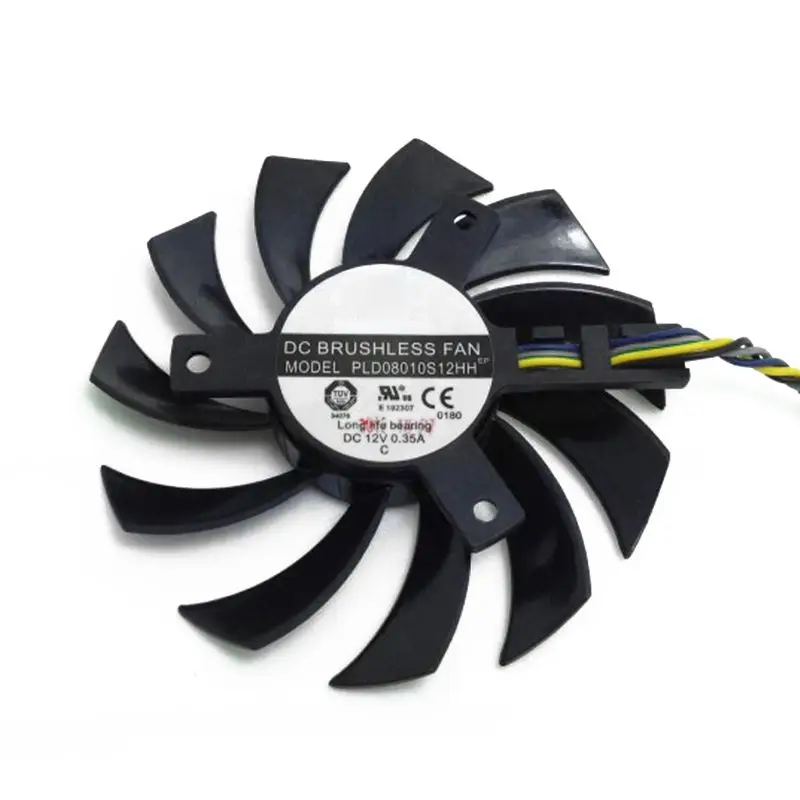 PLD08010S12HH 12V 0.35A 75 мм 4Pin для MSI R6750 HD6750 DDR5.DX11 HD5750 Графика карты вентилятор охлаждения