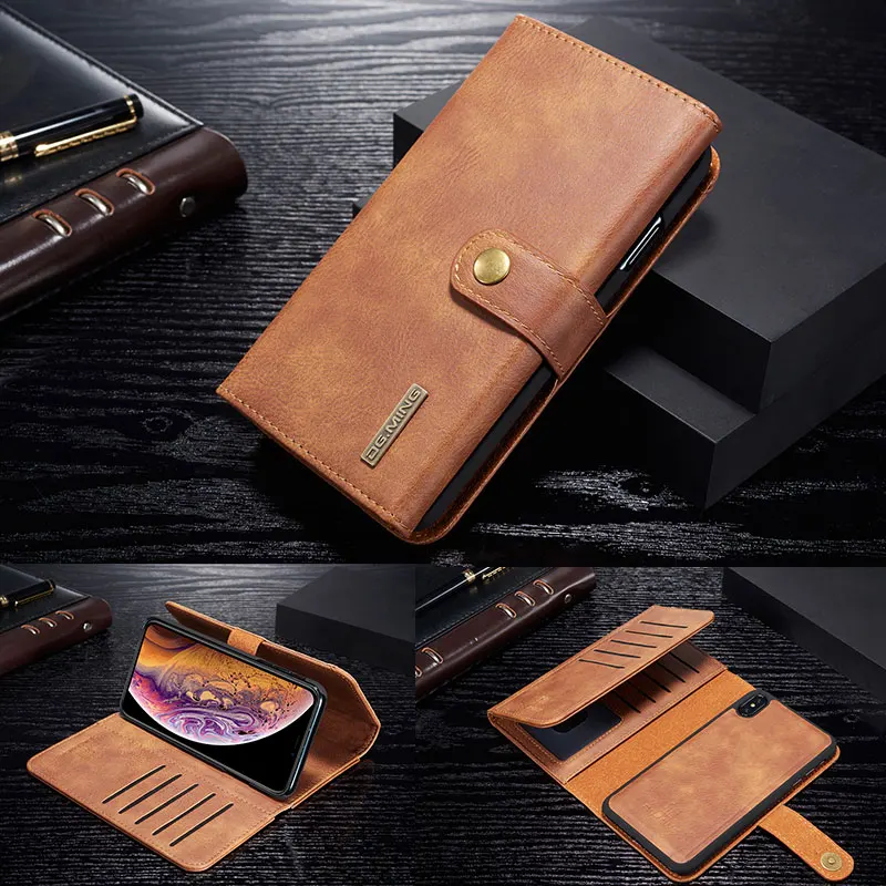 

DG.MING Leather Case for Iphone XS Max XR Case for Coque Iphone 8 Plus 11Pro 11 Pro Max Case Cover Flip Wallet Phone Cases Shell