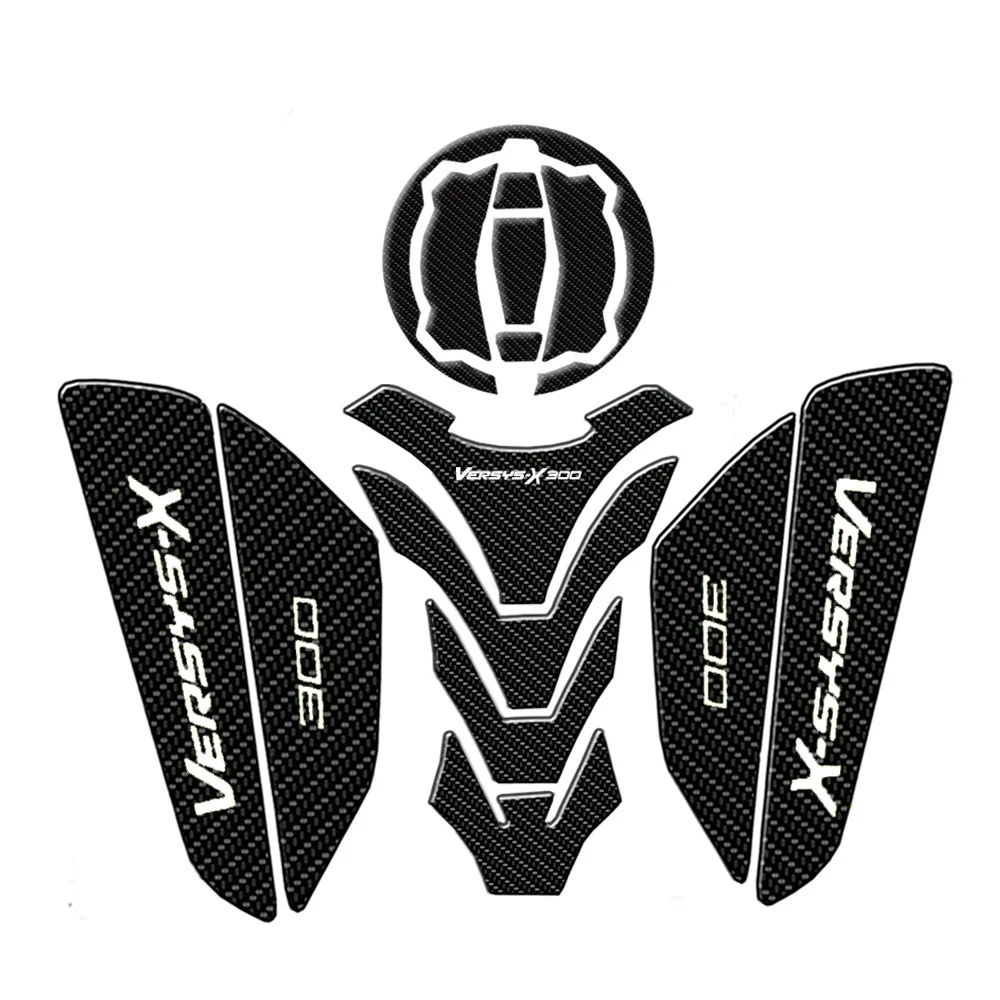 Для Kawasaki Ninja Z650 Z900 Versys X300 аксессуары для мотоциклов 3D волокно наклейки Наборы Танк наклейка протектор Pad набор
