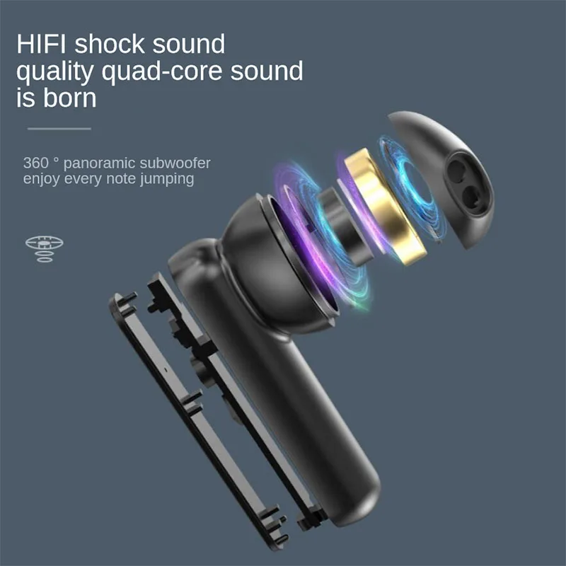 L33 TWS Wireless Bluetooth Earphone Lntelligent Touch Control With Stereo Bass Sound Smart Connect Earbuds