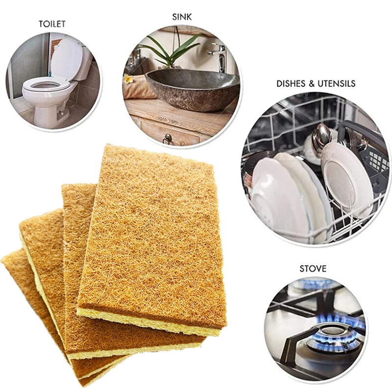 Eco Friendly Products Coconut Cellulose Sponge For Washing Dishes Home  Cleaning Tools Kitchen Accessories Ecological Scrubber