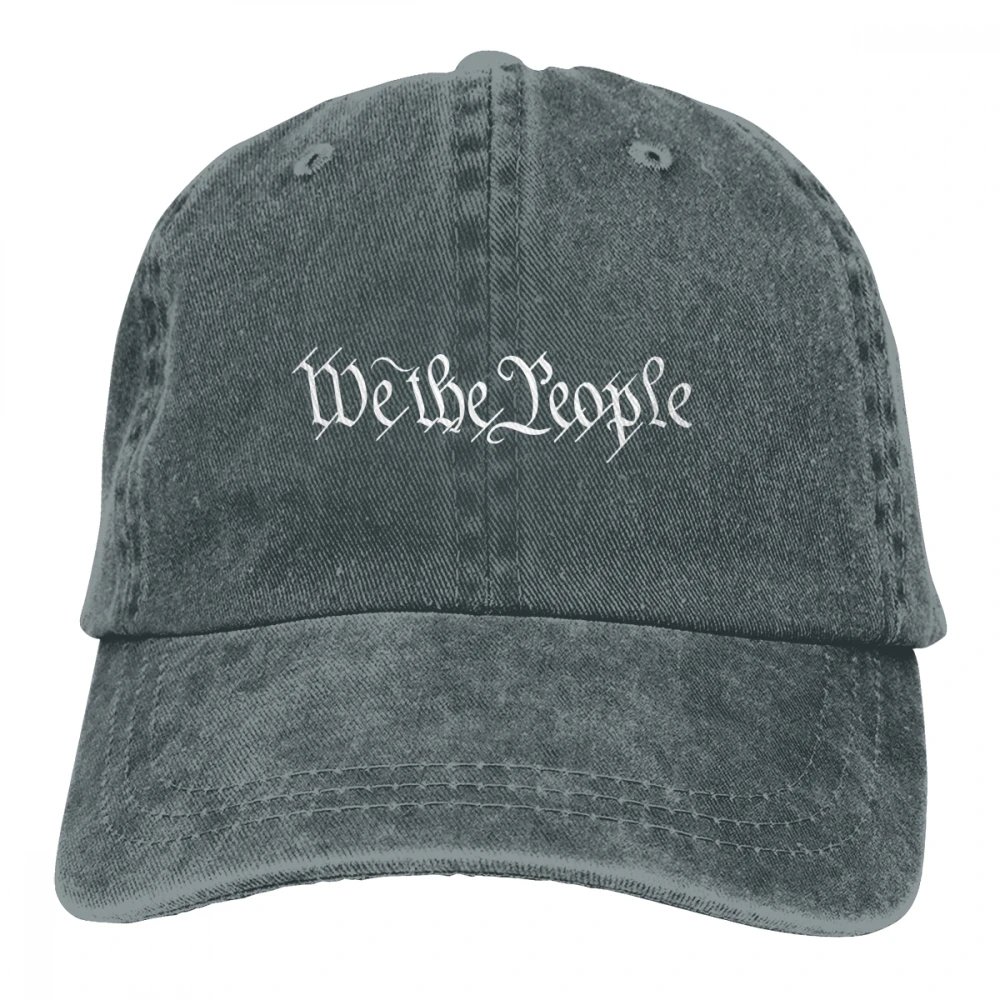Мы люди Casquette черные унисекс Мужские Женские джинсовые бейсболка с ремешком кепки Регулируемый Гольф папа шляпа