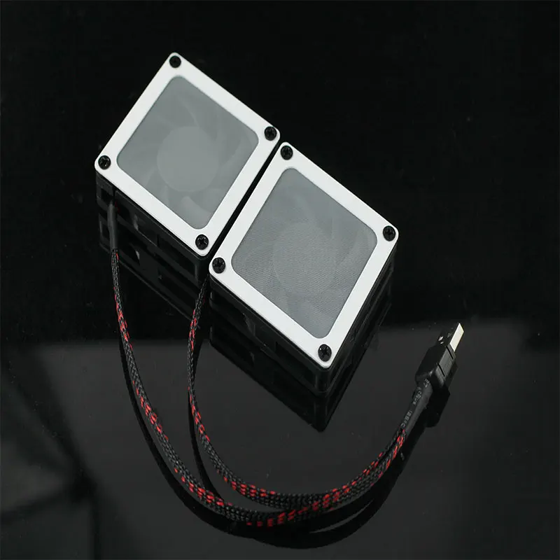 USB dustproof white AC68U, AC86U, EX6200, Tenda AC15 AC1900P маршрутизатор, 7 см вентилятор тепловыделения, Пыленепроницаемая сетчатая крышка, регулятор скорости - Цвет лезвия: USB dustproof white