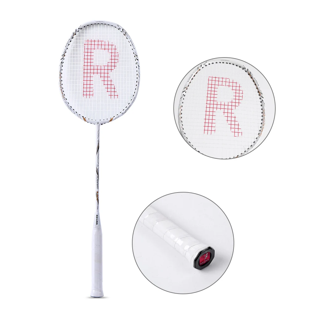 Badminton Racket Set Ultralight Carbon Fiber Baminton Racquet and Tube of 3 Shuttlecocks Birdies with Cover Bag