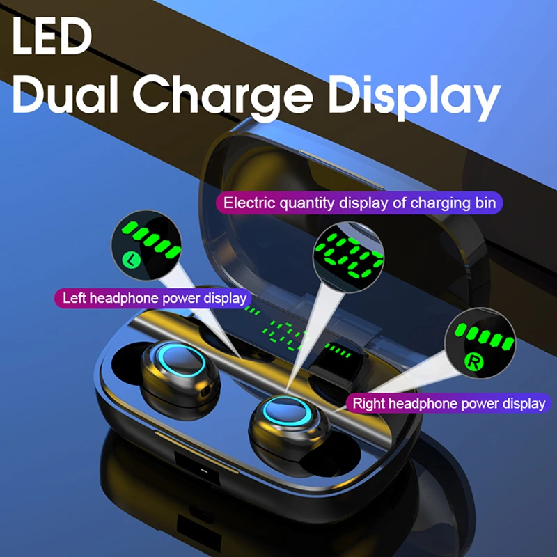 Tws 5,0 Kopfhörer 3500 mAh Power Bank Bluetooth Drahtlose Kopfhörer Touch In Ohr Wasserdichte Kopfhörer mit Mic ohr fone