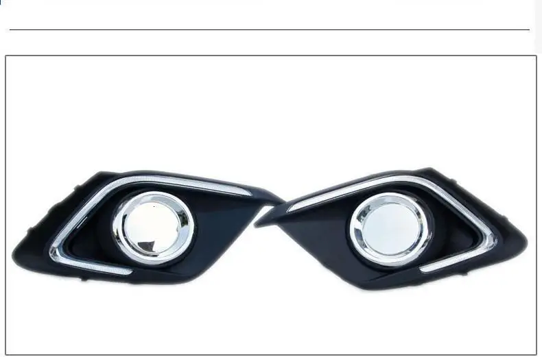 Neblineros Led Para Авто дневные ходовые Боковые указатели поворота передние противотуманные фары автомобильные фары в сборе для Mazda Axela
