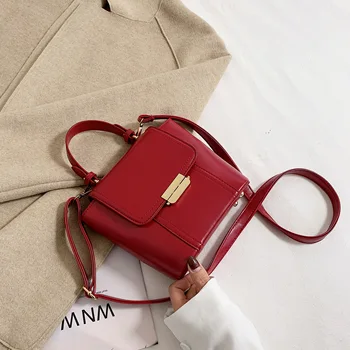 

2020 Women Pu Leather Shoulder Bags Girls Brief Flap Women's Casual Messenger Bags Crossbody Bags