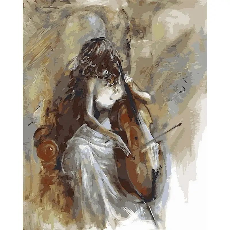 

Gatyztory Adult Oil Painting By Numbers Portrait DIY Unframe Acrylic Paint Handpainted Gift Women Home Decoration