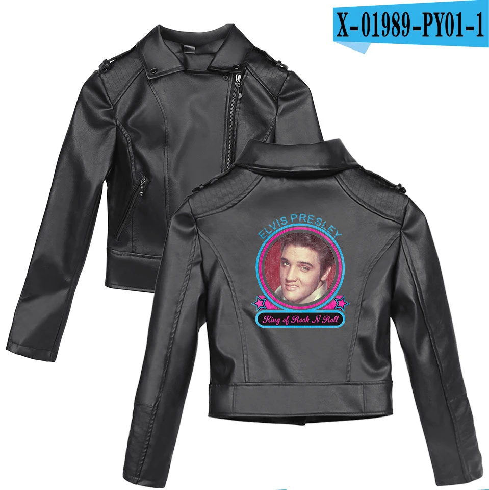 A Elvis Presley куртки кожаные женские новые модные куртки цвет молния Верхняя одежда Куртка Новинка зима и осень пальто - Цвет: A