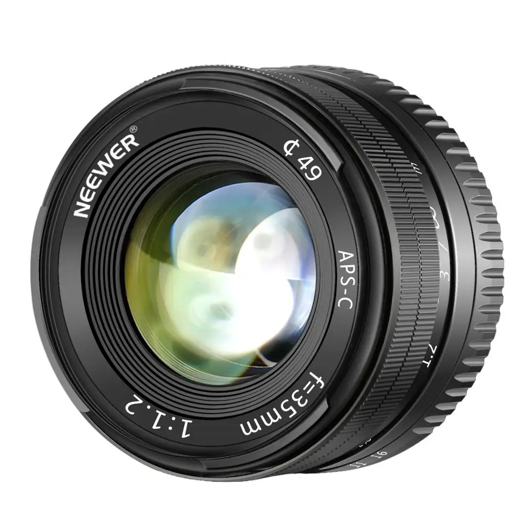 

Neewer 35mm f/1.2 Large Aperture Aluminum Wide Angle Lens Manual Focus Prime Fixed APS-C Lens suitable for Olypums Panasonic