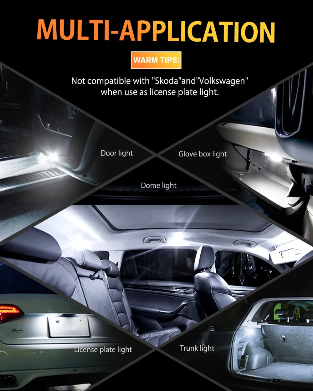 10 шт. W5W T10 Светодиодный лампочки Canbus 168 194 светодиодный интерьер автомобиля светильник для Audi A4 B6 B8 A5 A6 C5 C6 A7 A8 Q3 Q5 Q7 80 A3 S3 S4 S5 S6 S8