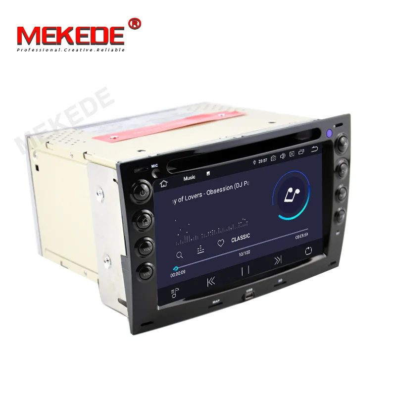 Discount Android 9.0 4+64G car dvd player for RENAULT MEGANE 2003-2008 car audio gps dvd car radio car gps dvd player WIFI BT 3