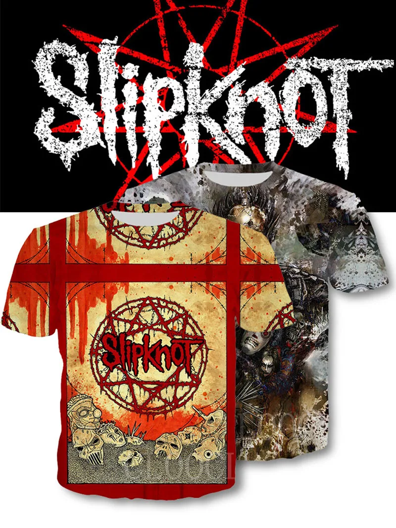 Тяжелый металл группа Slipknot футболка мужские футболки хип-хоп футболки уличная аниме 3D печать футболка классная хип-хоп для женщин и мужчин s пуловеры