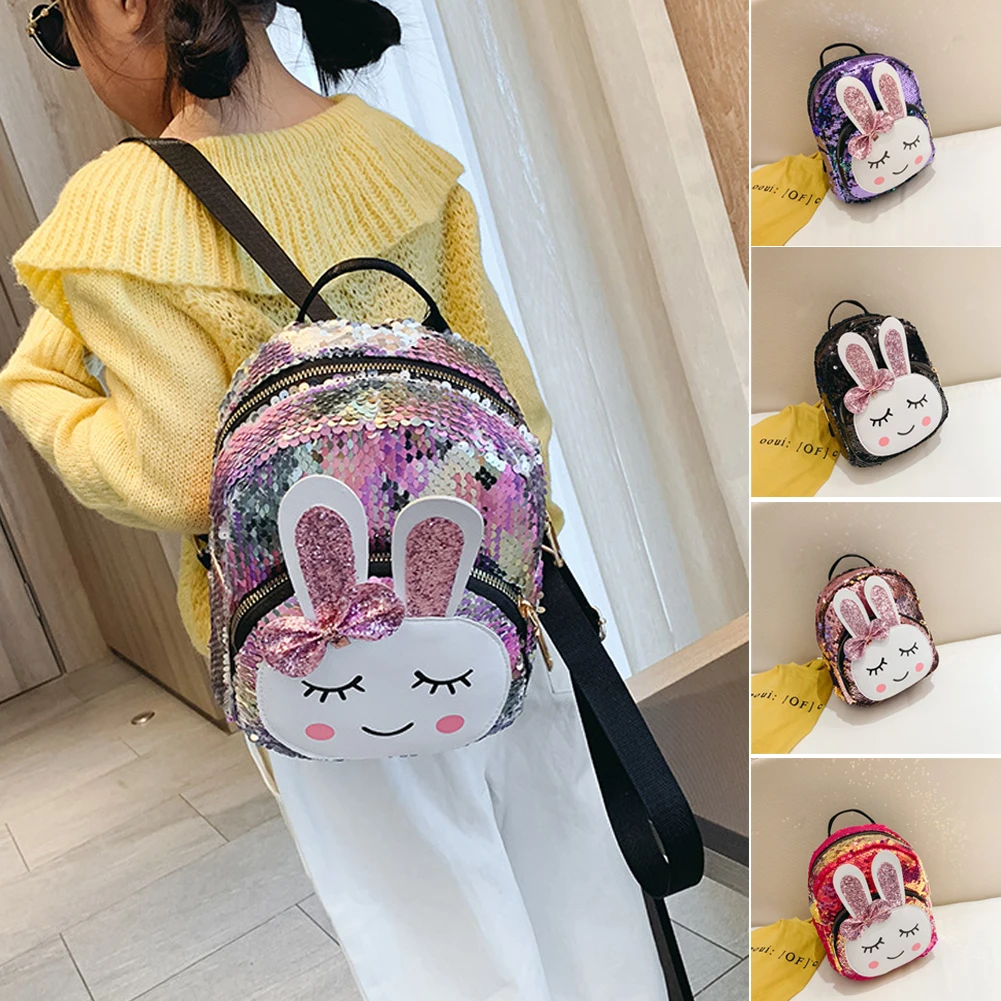 Модная детская школьная сумка, сумка для малышей из искусственной кожи+ Блестящий рюкзак для девочек, высококачественный дорожный рюкзак на молнии