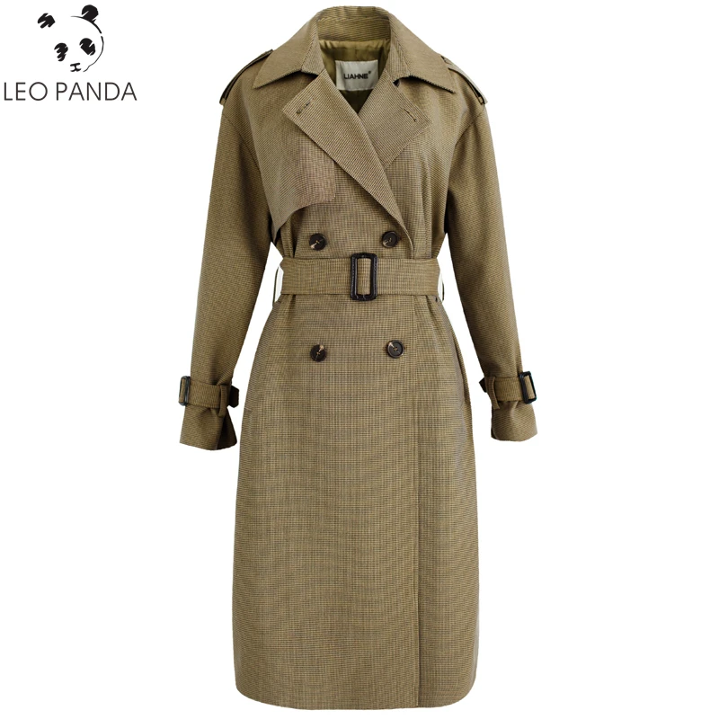 

Plus Size Long Trench Coat Women 2019 Autumn Fashion Double Breasted Sashes High quality Windbreaker Casual Business Outerwear