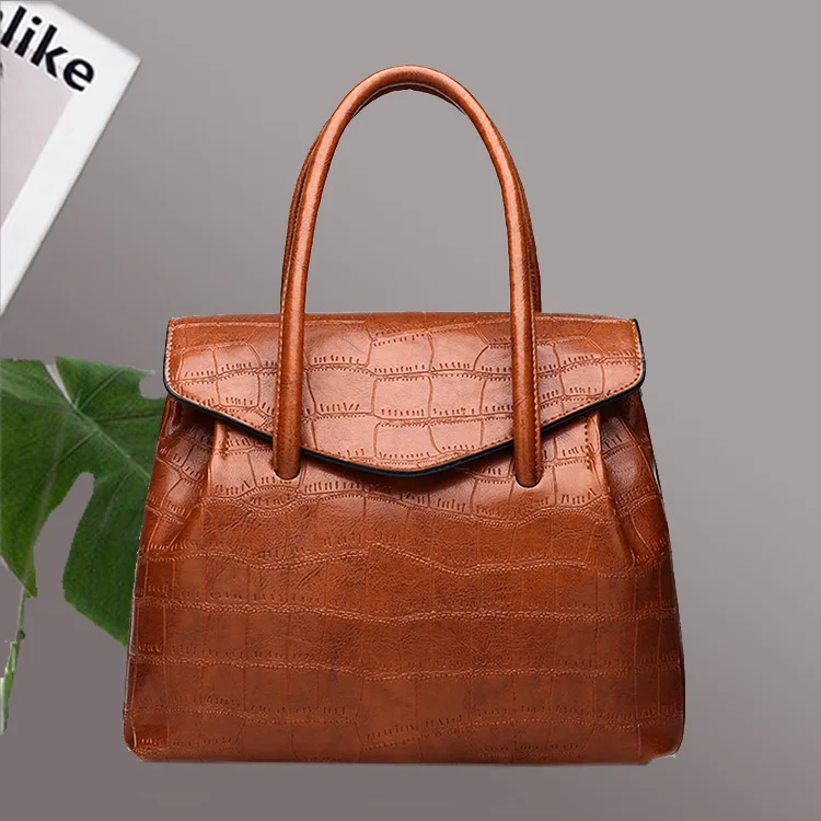 

Foreign Trade Big Bag Women's 2018 Autumn New Style Crocodile Pattern Fashion Women's Handbag Large Capacity Messenger Bag