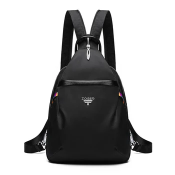 

Backpack women 2020 new fashion canvas wild casual diagonal cross chest bag Oxford cloth back dual-use small backpack