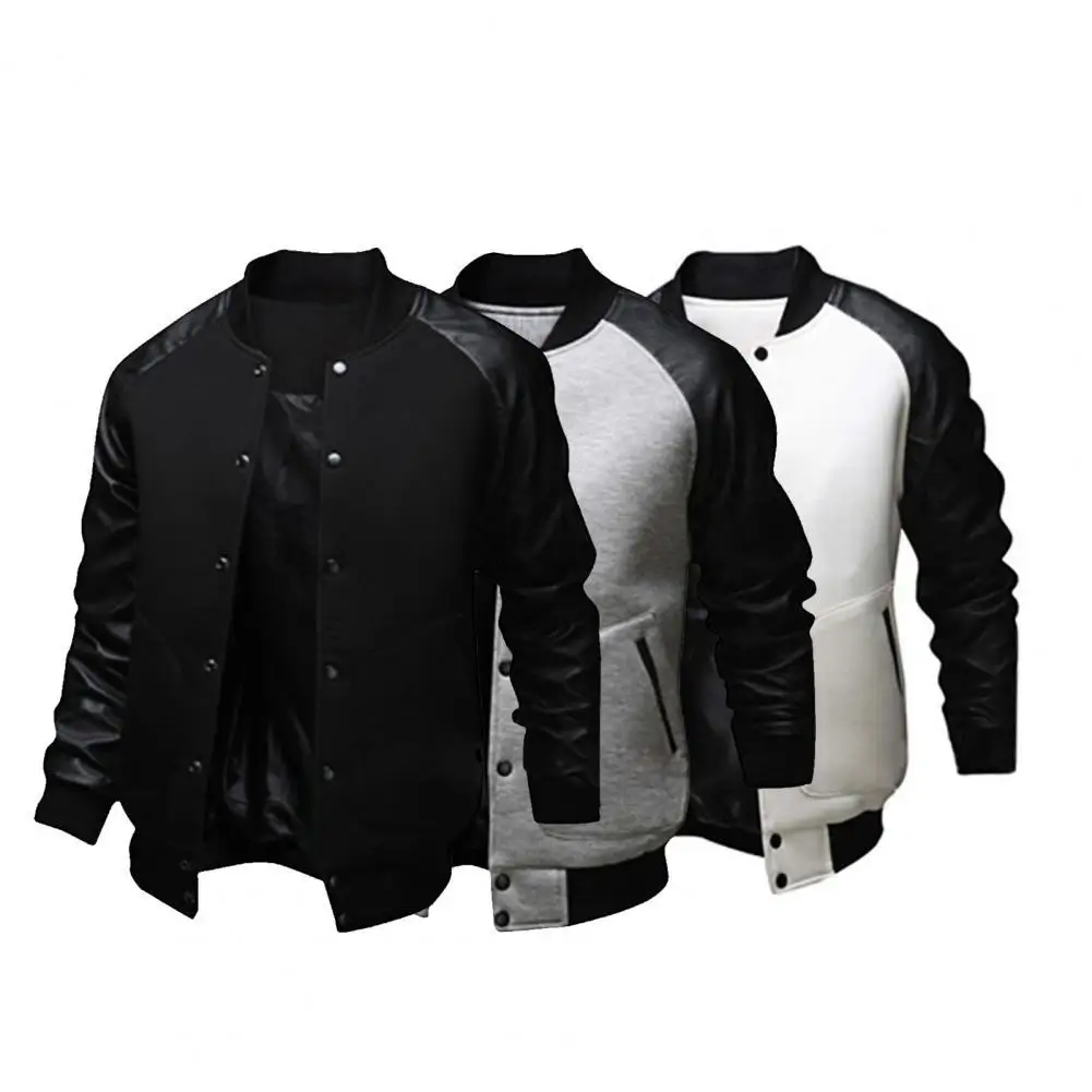 Abrigo ajustado con botones hombre, chaqueta otoño e invierno, con contraste de colores, para la escuela|Chaquetas| - AliExpress