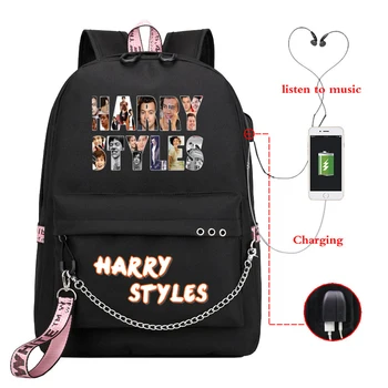 

Mochila Harry Styles Backpack Women Men Laptop Back Pack Bookbag Fashion Usb Charge Bagpack School Bags for Teenage Girls Plecak