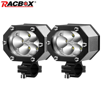 

Led Motorycycle Spotlight All Aluminum Housing Super Bright Motorbike Led Lamps Flash Motocross Spot light 12V 60V Moto Retrofit