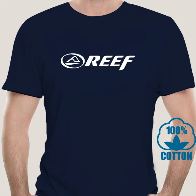 Camiseta de algodón con estampado de Reef Surf Company para hombre, Camisa de algodón suave con Logo de Remington, 2799D, novedad de 2019|Camisetas| - AliExpress