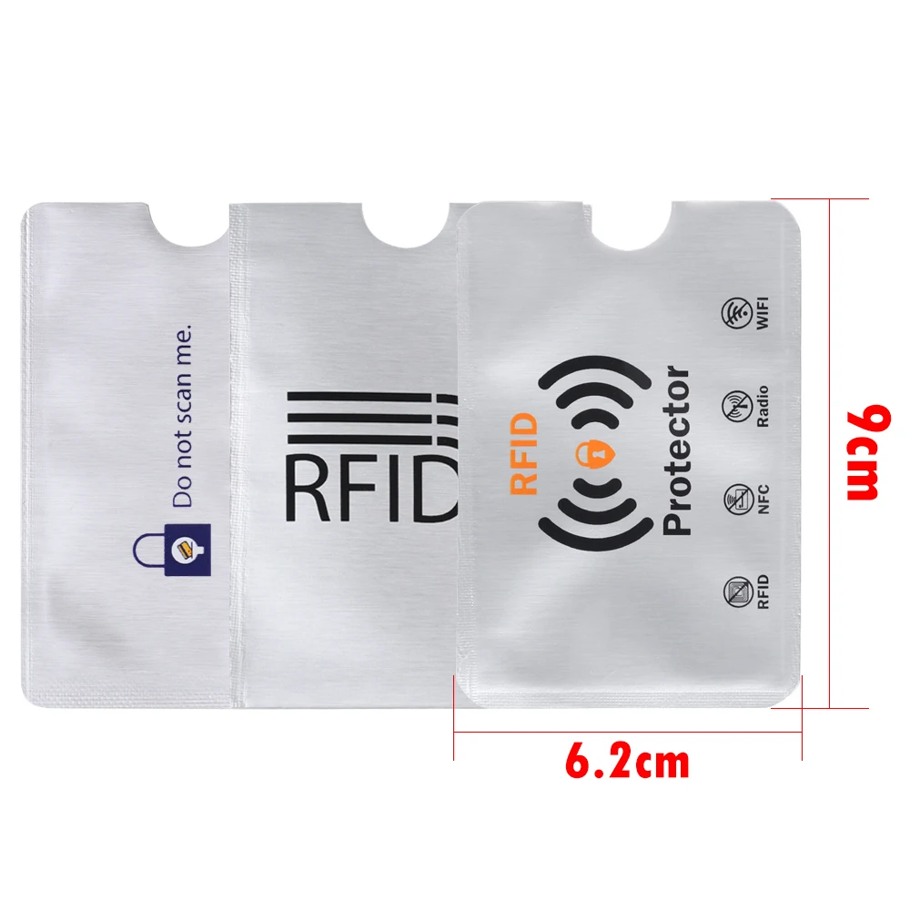 10 шт Смарт Анти вор RFID кошелек блокировка карты протектор рукав для предотвращения неавторизованного сканирования алюминиевых карт держатель