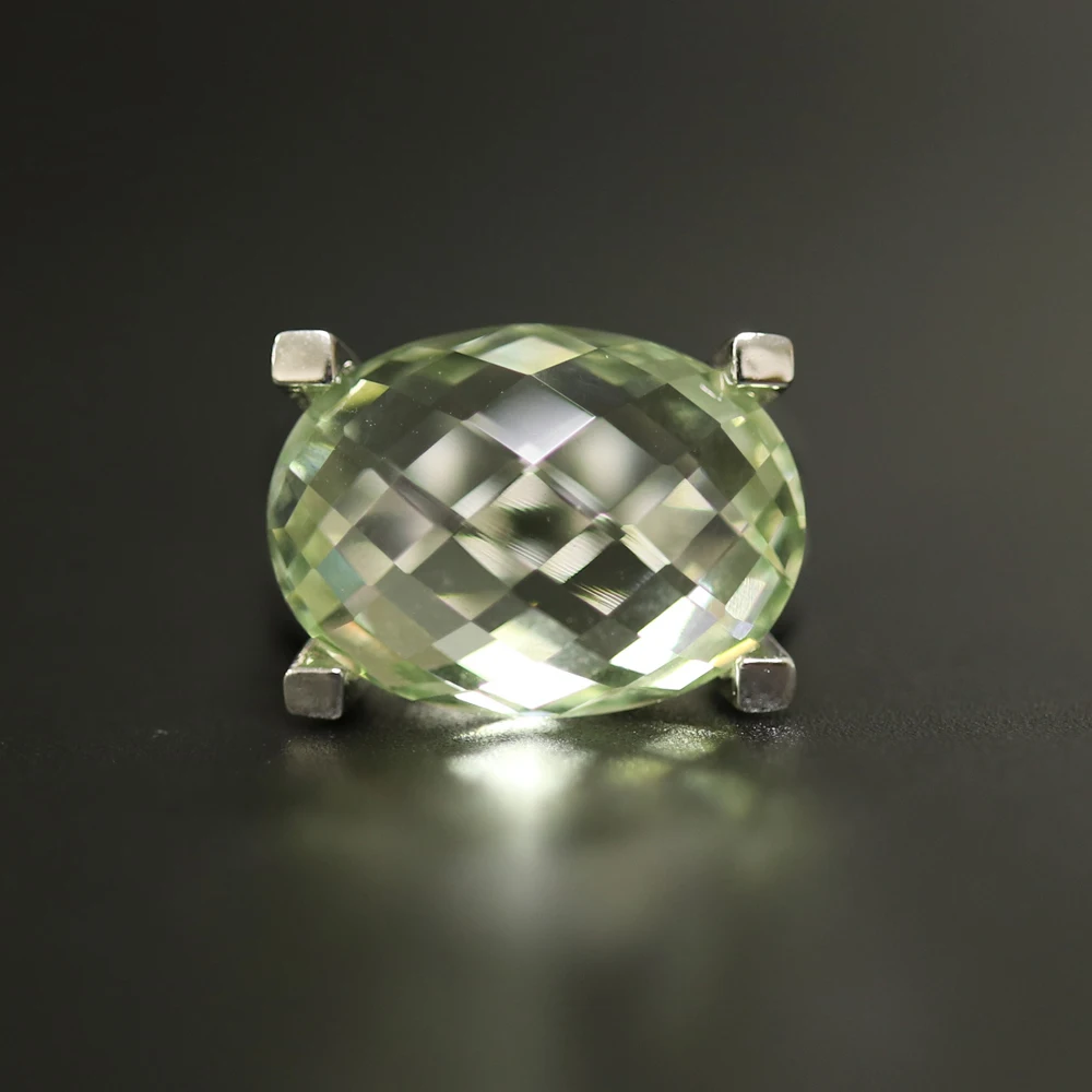 Зеленое аметистовое кольцо натуральное драгоценное камень с 925 стерлингового серебра простой модный дизайн ювелирные изделия для женщин tbj продвижение