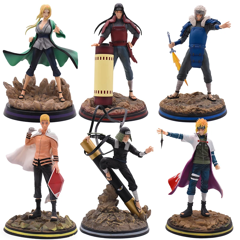 

6 Style Naruto PVC Action Figures Tsunade Senju Hashirama Sarutobi Hiruzen Namikaze Minato Naruto PVC Toy Model Toys Gift