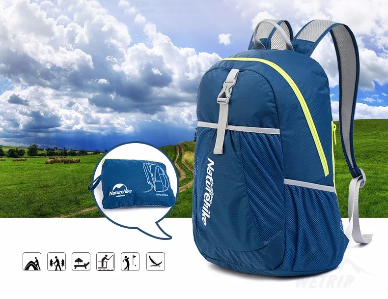 NatureHike, спортивный мужской рюкзак для путешествий, женский, Сверхлегкий, для отдыха на природе, школьный рюкзак, сумки, 22л, 5 цветов