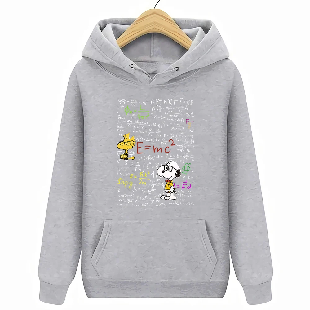Серый Peanuts Snoopy собака Charlie коричневый забавные очки Nerdy черные толстовки - Цвет: Серый