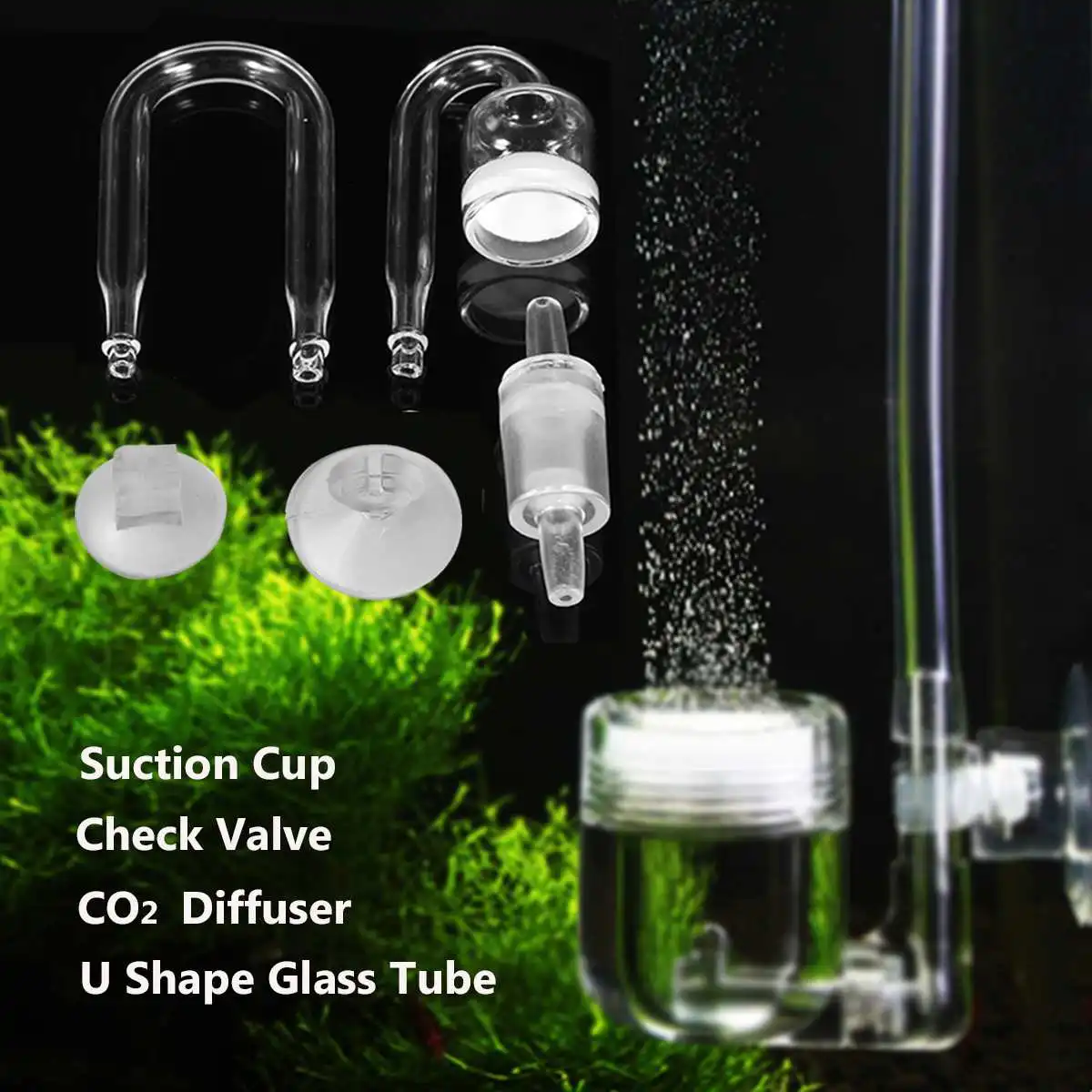 Aquarium CO2 Systeem Diffuser U-vormige Glazen Buis Bend Accessoire Diy Voor Aquarium Levende _ - AliExpress Mobile