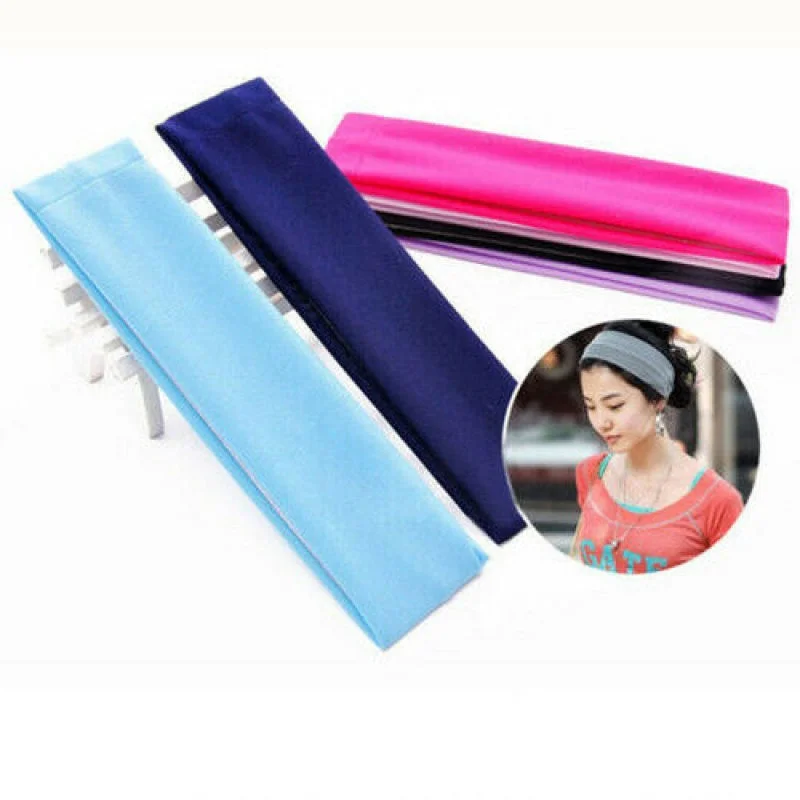 22 Color Fashion Sports Headband Wide Elastic Yoga Hair Bands Running Fitness Headwear Women Turban Head Warp Hairband Sweatband