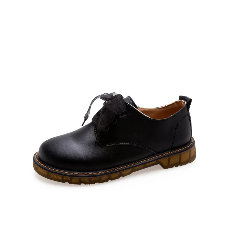 The New Retro Womens Shoes Harajuku Wild Flat Small Leather Shoes Jane Single Shoes College Wind Shoes women Casual Shoes M13-84