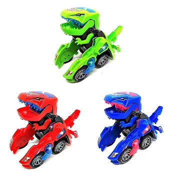 

Electric Deformation Dinosaur Best Toy Gift with LED Lights Sound Deformation Dinosaur Toy Car