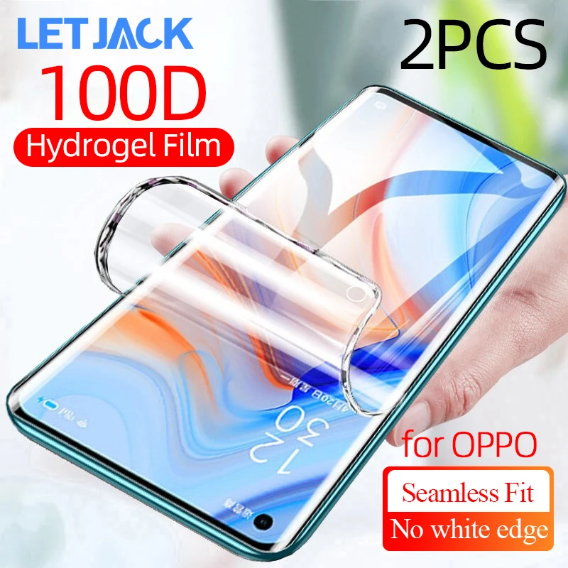 100D Гидрогелевая Защитная пленка для экрана OPPO Reno 4 Pro Find x2 Lite NEO A92S A52 ACE 2 Realme X50Pro 6 5 C3