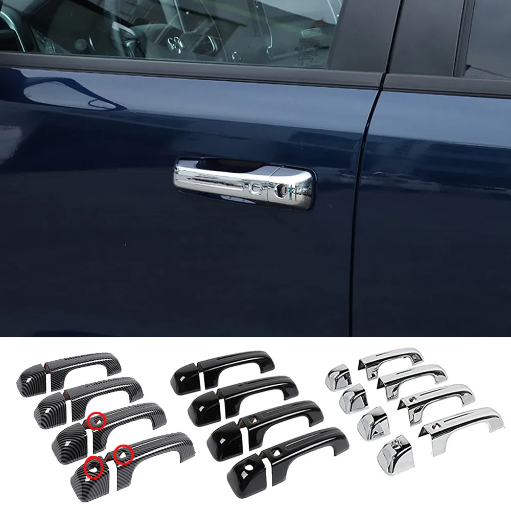 

8PCS Exterior Side Door Handle Cover Decorative Trim Fit for Dodge Ram 2018-2021 ABS Car Accessories