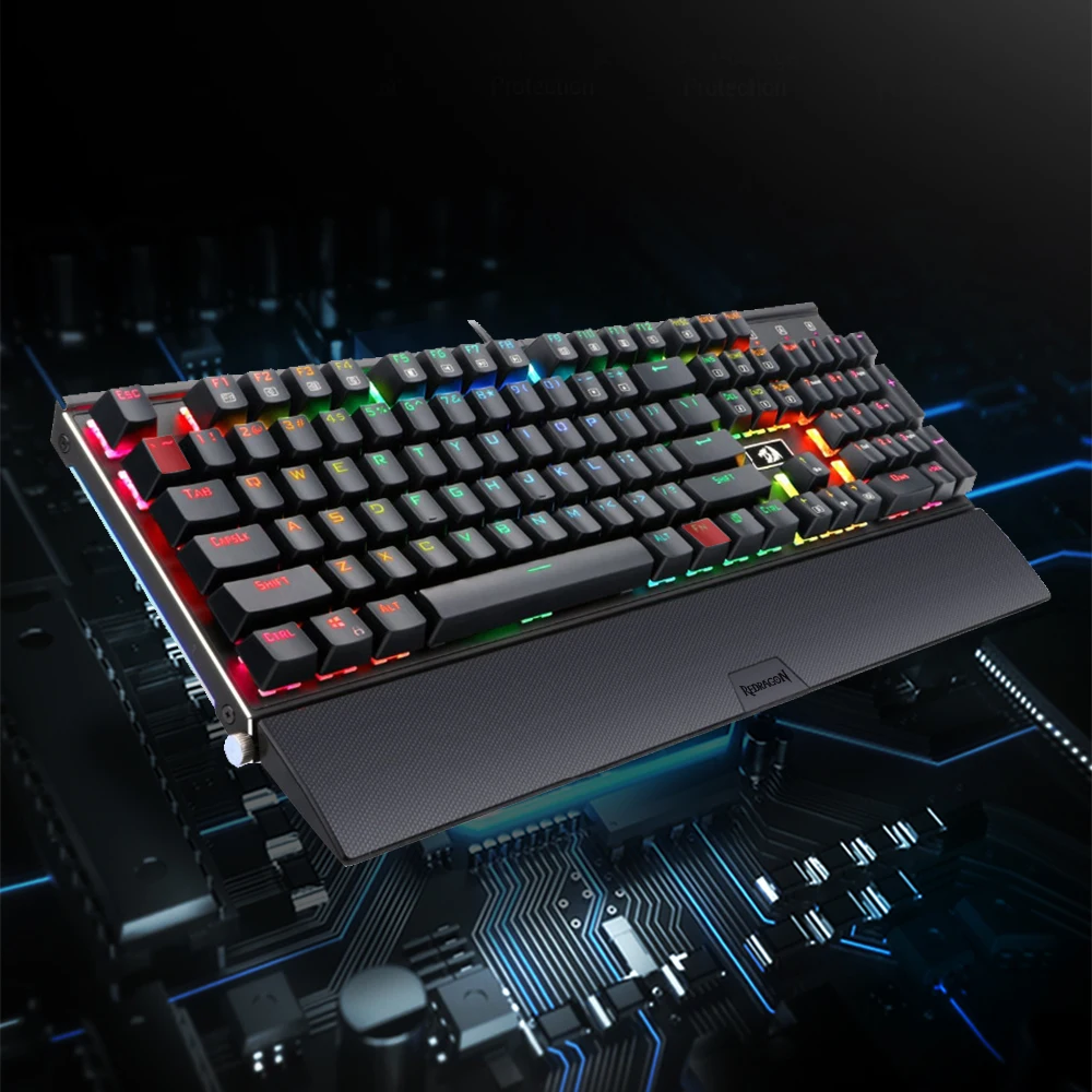 Redragon K567 RGB USB Механическая игровая клавиатура эргономичный светодиодный ключ с подсветкой полный ключ anti-ghosting 104 Проводная компьютерная игра