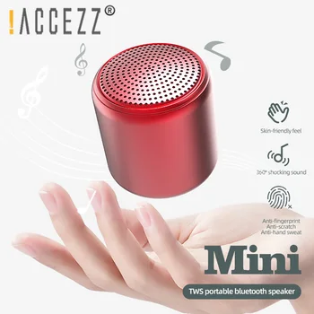

!ACCEZZ Round Mini Bluetooth Speaker Portable Wireless Home Speakers Bass HIFI Outdoor Loudspeaker Stereo Music Surround Column