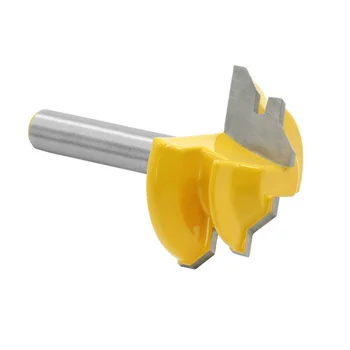 

45 Degree Tenon Router Bit For Wood Jointed Bit Woodworking Milling Cutter Right Angle CNC Tool Bit 45 degree folding knife 8*1