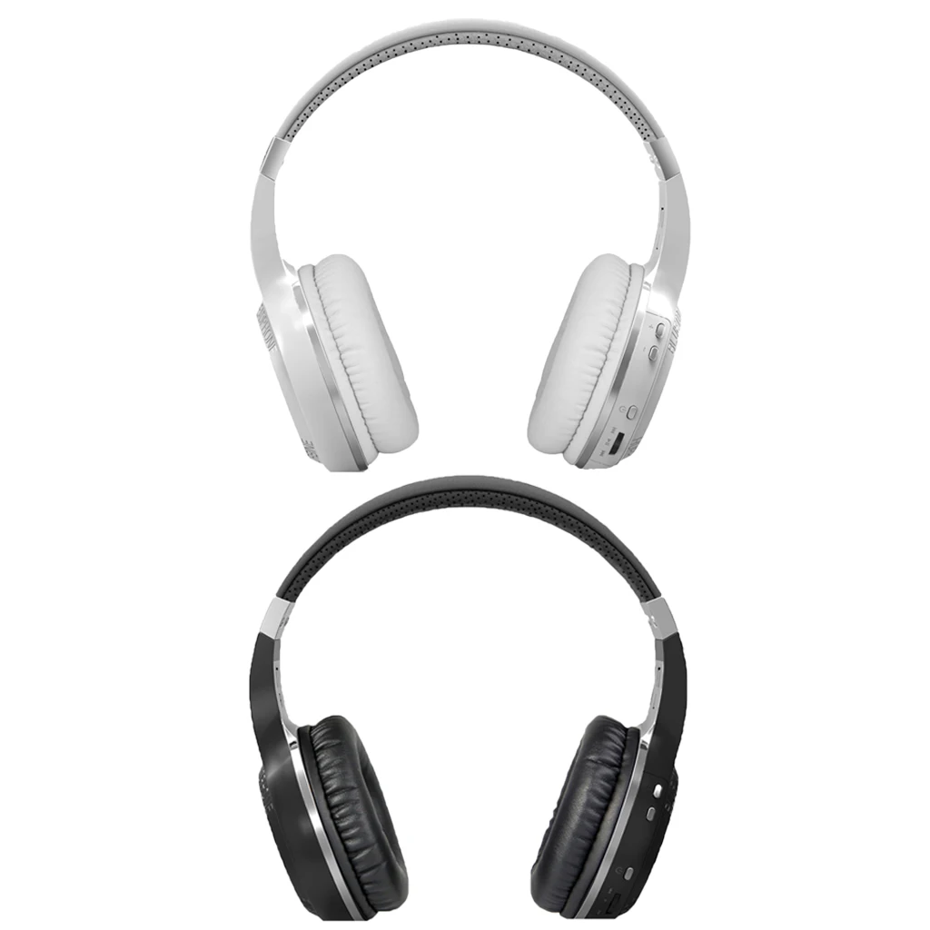 Wireless Bluetooth Headphones Heavy Bass Stereo Headset Microphone Supporting SD Card and FM Radio Function