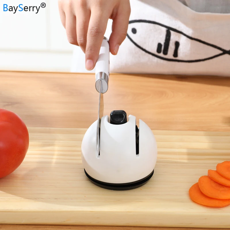 

Knife Sharpener 2 Stages Professional Sharpening Stone Grinder Knives Whetstone Tungsten Diamond Ceramic Sharpener Kitchen Tools