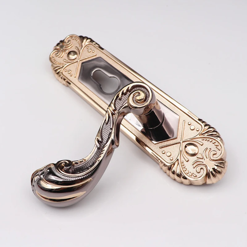 

Stainless Steel Door Handle Lock Cylinder Front Back Dual Latch With Keys Parts