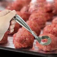1 шт. нержавеющая сталь антипригарное мясо фрикадельница ложка Кухня u-образная длинная ручка аппарат для приготовления фрикаделек Совок гаджет инструменты для мяса