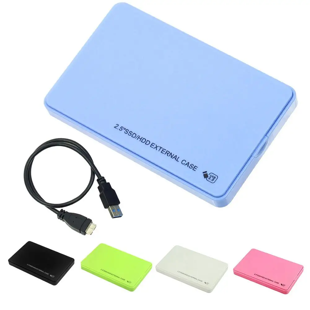 2.5 Hdd Case Usb 3.0 To Sata Ssd External Case 5gbps Mobile Hard Disk Box  For Laptop Black Blue White Pink Hdd Docking Station - Hdd & Ssd Enclosure  - AliExpress