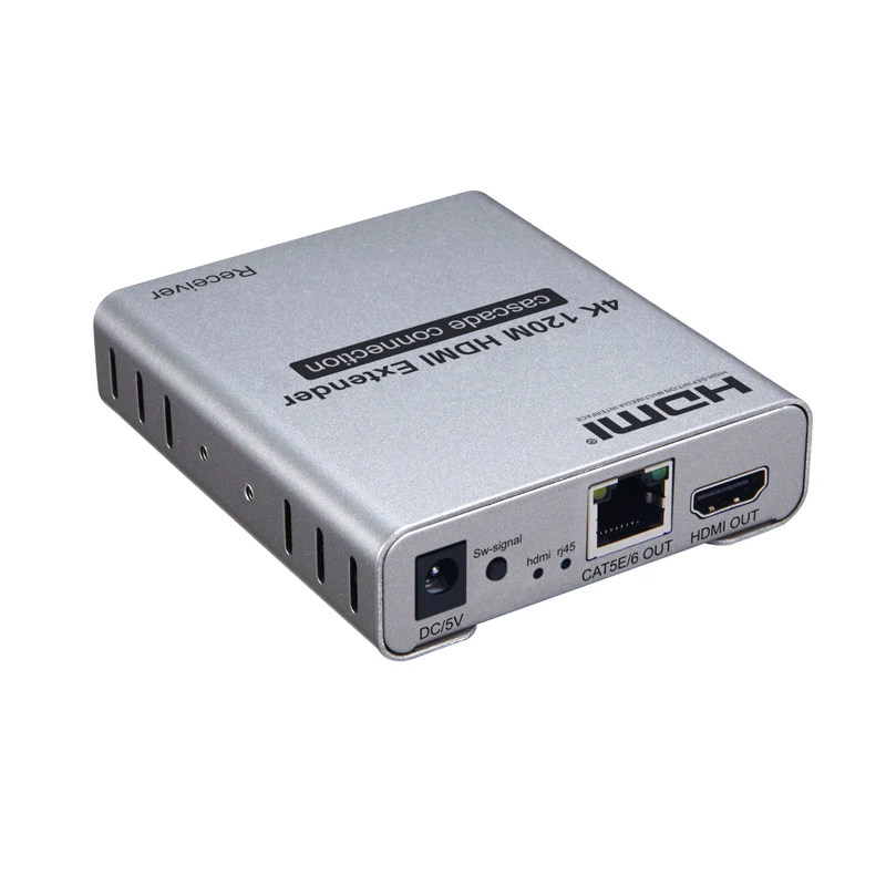 120 м HDMI удлинитель Каскадное подключение 4 к через Cat5e/6 CAT6 RJ45 Ethernet Lan сетевой карты кабель передатчик приемник TX RX W/IR