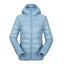 ZOGAA Women Ultra Light Down Jackets Hooded Winter Coat Slim Fit Solid Zipper Overcoat Autumn Winter Women Parkas Jacket Outwear