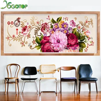 

large Blossoming peony flower DIY Diamond Painting 5D puzzle Diamond Embroidery Rhinestone Full Mosaic Home Decor YY3418